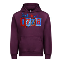 Mauve Wine est 1776 Urban Hoodie - Zillion Design Studio
