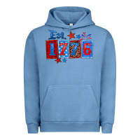 Pigment Pebble Blue est 1776 Urban Hoodie - Zillion Design Studio