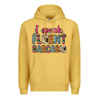 Antique Gold i speak fluent sarcasm Premium Hoodie - Zillion Design Studio