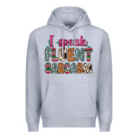 Heather Grey i speak fluent sarcasm Premium Hoodie - Zillion Design Studio