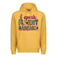 Mustard i speak fluent sarcasm Premium Hoodie - Zillion Design Studio