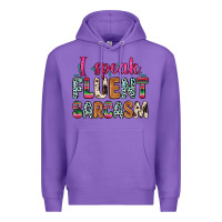 Purple i speak fluent sarcasm Premium Hoodie - Zillion Design Studio