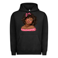 Pigment Black afro black girlchild kiss with bow Urban Hoodie - texasbilliewilder
