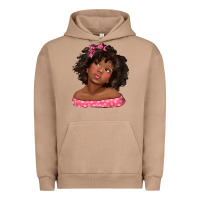 Afro Black Girlchild Kiss With Bow Urban Hoodie | Teevron