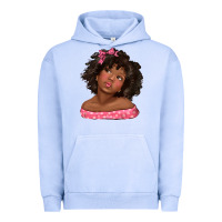 Pigment Grape Ice afro black girlchild kiss with bow Urban Hoodie - texasbilliewilder