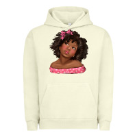 Pigment Pistachio afro black girlchild kiss with bow Urban Hoodie - texasbilliewilder
