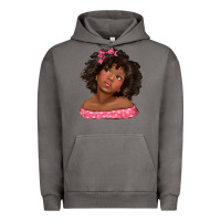 Pigment Tornado afro black girlchild kiss with bow Urban Hoodie - texasbilliewilder