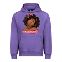 Tulip afro black girlchild kiss with bow Urban Hoodie - texasbilliewilder