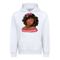 White afro black girlchild kiss with bow Urban Hoodie - texasbilliewilder