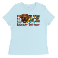 Baby Blue love labrador retriever Ladies Tee - Artiststas