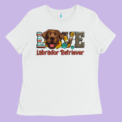 Love Labrador Retriever Ladies Tee Designed By Artiststas
