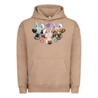 Pigment Burro Easter Cows With Bunny Ears Urban Hoodie - RanaPortraitStore