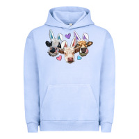 Pigment Grape Ice Easter Cows With Bunny Ears Urban Hoodie - RanaPortraitStore