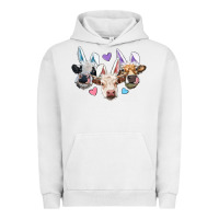 Pigment Lunar Rock Easter Cows With Bunny Ears Urban Hoodie - RanaPortraitStore