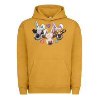 Pigment Peanut Butter Easter Cows With Bunny Ears Urban Hoodie - RanaPortraitStore