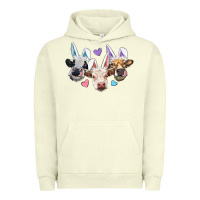 Pigment Pistachio Easter Cows With Bunny Ears Urban Hoodie - RanaPortraitStore