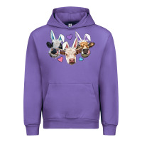 Tulip Easter Cows With Bunny Ears Urban Hoodie - RanaPortraitStore