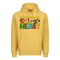 Antique Gold teaching is a work of heart tbw Premium Hoodie - texasbilliewilder