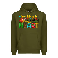 Army Green teaching is a work of heart tbw Premium Hoodie - texasbilliewilder