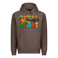 Coffee teaching is a work of heart tbw Premium Hoodie - texasbilliewilder