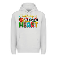 Dove Grey teaching is a work of heart tbw Premium Hoodie - texasbilliewilder