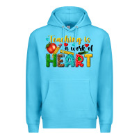 Ocean Blue teaching is a work of heart tbw Premium Hoodie - texasbilliewilder
