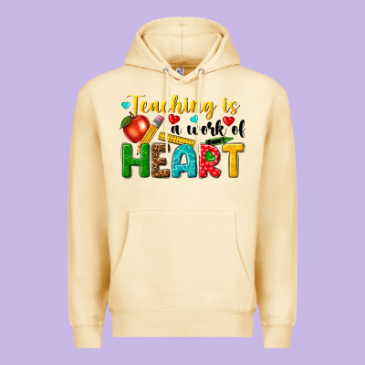 Teaching Is A Work Of Heart Tbw Premium Hoodie Designed By Texasbilliewilder