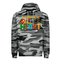Slate Camo teaching is a work of heart tbw Premium Hoodie - texasbilliewilder