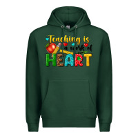 Sports Green teaching is a work of heart tbw Premium Hoodie - texasbilliewilder