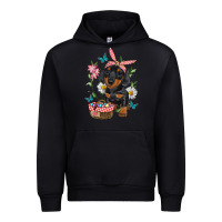 Black Easter Dachshund Urban Hoodie - RanaPortraitStore