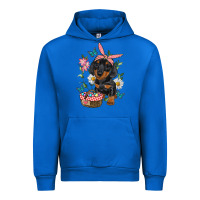 Cobalt Easter Dachshund Urban Hoodie - RanaPortraitStore