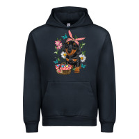 Navy Easter Dachshund Urban Hoodie - RanaPortraitStore