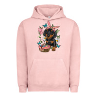 Pigment Salmon Easter Dachshund Urban Hoodie - RanaPortraitStore