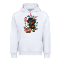 White Easter Dachshund Urban Hoodie - RanaPortraitStore