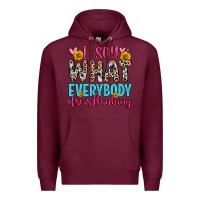 Burgundy i say what everybody else is thinking Premium Hoodie - Zillion Design Studio