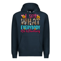 Navy i say what everybody else is thinking Premium Hoodie - Zillion Design Studio