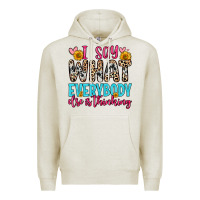 Oatmeal Heather i say what everybody else is thinking Premium Hoodie - Zillion Design Studio