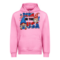 Fuchsia Pink born in the usa Urban Hoodie - Zillion Design Studio