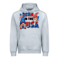 Heather Grey born in the usa Urban Hoodie - Zillion Design Studio