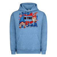 Pigment Pebble Blue born in the usa Urban Hoodie - Zillion Design Studio