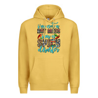 Antique Gold i m not a hot mess i m a spicy disaster Premium Hoodie - Zillion Design Studio