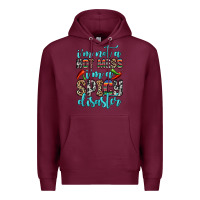 Burgundy i m not a hot mess i m a spicy disaster Premium Hoodie - Zillion Design Studio
