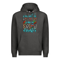Charcoal Heather i m not a hot mess i m a spicy disaster Premium Hoodie - Zillion Design Studio