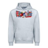 Heather Grey American teacher Urban Hoodie - Zillion Design Studio
