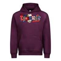 Mauve Wine American teacher Urban Hoodie - Zillion Design Studio