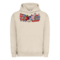 Pigment French Oak American teacher Urban Hoodie - Zillion Design Studio