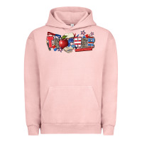 Pigment Salmon American teacher Urban Hoodie - Zillion Design Studio