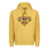 Antique Gold mardi gras fleur de lis Premium Hoodie - RanaPortraitStore