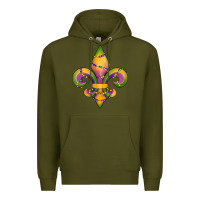Army Green mardi gras fleur de lis Premium Hoodie - RanaPortraitStore