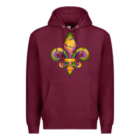 Burgundy mardi gras fleur de lis Premium Hoodie - RanaPortraitStore